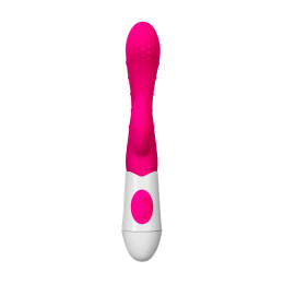 Вибратор с клиторальным стимулятором A-Toys by TOYFA Nessy, силикон, розовый, 20 см