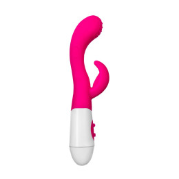 Вибратор с клиторальным стимулятором A-Toys by TOYFA Nessy, силикон, розовый, 20 см