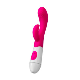 Вибратор с клиторальным стимулятором A-Toys by TOYFA Nessy, силикон, розовый, 20 см