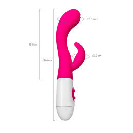 Вибратор с клиторальным стимулятором A-Toys by TOYFA Nessy, силикон, розовый, 20 см
