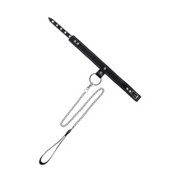 Ошейник Pecado BDSM, однослойный, узкий, натуральная кожа, черный