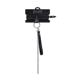 Ошейник Pecado BDSM, однослойный, узкий, натуральная кожа, черный