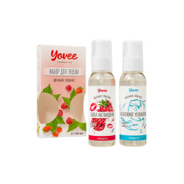 Набор гелей-смазок Yovee для любви (721001+721051), вкусовой (малина) + увл (гиалурон), 2х100мл