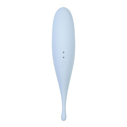 Точечный вибратор с вакуумной стимуляцией Satisfyer Twirling Pro, силикон, голубой, 20 см
