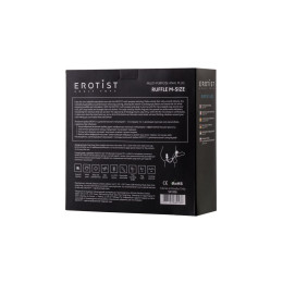 Анальная пробка Erotist Ruffle с дополнительной стимуляцией, силикон, черная, M