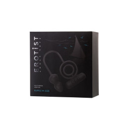 Анальная пробка Erotist Ruffle с дополнительной стимуляцией, силикон, черная, M