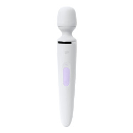 Нереалистичный вибратор Satisfyer Wand-er Woman, ABS пластик, белый, 34 см