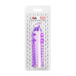 Насадка на пенис с шариками TOYFA Basic, TPE, фиолетовый, 13 см