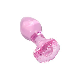 Анальная втулка Sexus Glass, стекло, розовая, 8,3 см