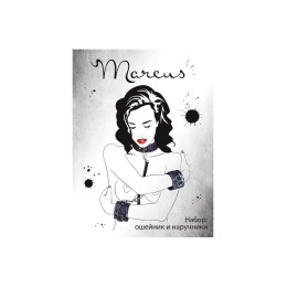 Кружевной набор TOYFA Marcus (ошейник и наручники), розовый