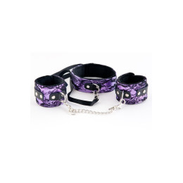 Кружевной набор TOYFA Marcus (ошейник и наручники), розовый