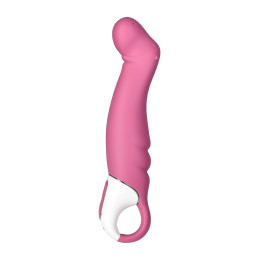 Нереалистичный вибратор Satisfyer Petting Hippo, силикон, малиновый, 22,9 см.