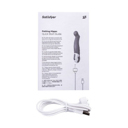 Нереалистичный вибратор Satisfyer Petting Hippo, силикон, малиновый, 22,9 см.