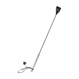 Стек Pecado BDSM, с металлической рукоятью, модель 2, натуральная кожа, черный