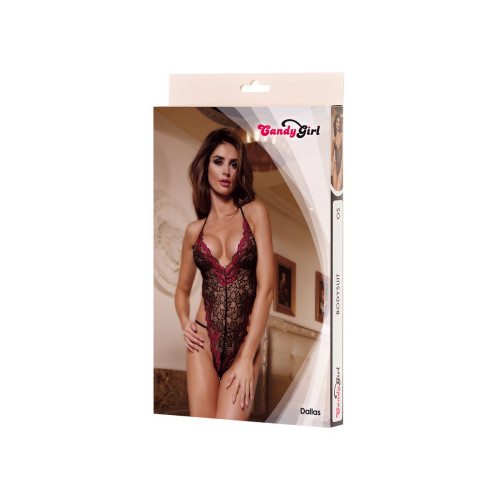 Боди Candy Girl Dallas кружевное, черное, OS