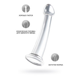Нереалистичный фаллоимитатор TOYFA Basic Jelly Dildo S, TPE, прозрачный, 15,5 см