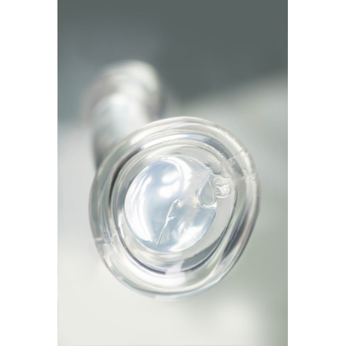 Нереалистичный фаллоимитатор TOYFA Basic Jelly Dildo S, TPE, прозрачный, 15,5 см