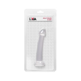 Нереалистичный фаллоимитатор TOYFA Basic Jelly Dildo S, TPE, прозрачный, 15,5 см