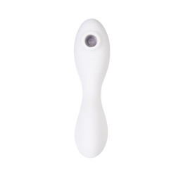 Вакуумный стимулятор клитора с вибрацией Satisfyer Curvy Trinity 5 Connect App, белый, 16,5 см