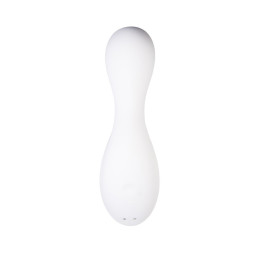 Вакуумный стимулятор клитора с вибрацией Satisfyer Curvy Trinity 5 Connect App, белый, 16,5 см