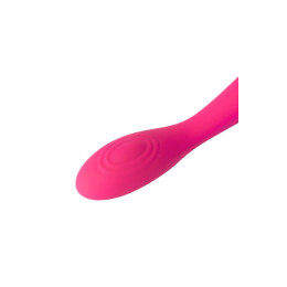 Вибратор Svakom Iris для клитора и точки G, силикон, сливово-красный, 18 см (в пакете)