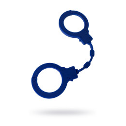 Наручники Штучки-дрючки, силикон, синие, 33 см