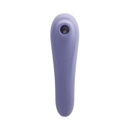 Вакуум-волновой стимулятор клитора Satisfyer Dual Pleasure Connect App, силикон, сиреневый, 17,9 см
