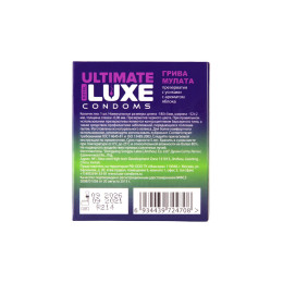 Презервативы Luxe, black ultimate, «Грива мулата», яблоко, 18 см, 5,2 см, 1 шт.