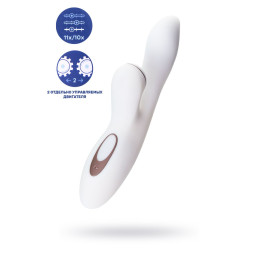 Вибратор Satisfyer Pro+ G-Spot, с вакуумно-волновым стимулятором, силикон, белый, 22 см
