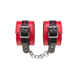 Оковы на ноги TOYFA Theatre, кожа, красный, 28 см
