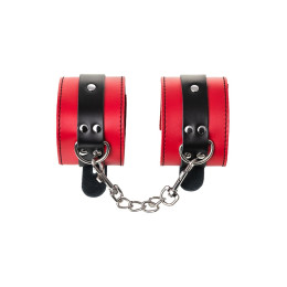 Оковы на ноги TOYFA Theatre, кожа, красный, 28 см