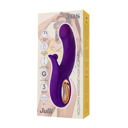 Виброкролик с функцией Up&Down JOS Julli, силикон, фиолетовый, 20,5 см