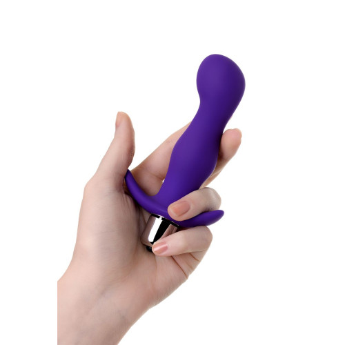 Анальная пробка с вибрацией A-Toys by TOYFA Kamet, размер M, силикон, фиолетовый, 12,9 см