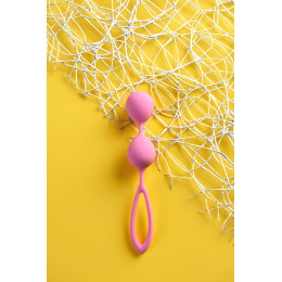 Вагинальные шарики A-Toys by TOYFA Rai, силикон, пудровый розовый, 17 см