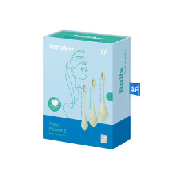 Набор вагинальных шариков Satisfyer YONI Power 2, силикон, светло-зеленый
