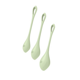 Набор вагинальных шариков Satisfyer YONI Power 2, силикон, светло-зеленый