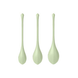 Набор вагинальных шариков Satisfyer YONI Power 2, силикон, светло-зеленый