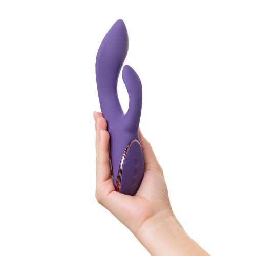 Виброкролик с функцией Come-Hither JOS Fingie, силикон, фиолетовый, 21,6 см