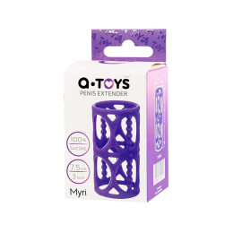Насадка на пенис A-Toys by TOYFA Myri, силикон, фиолетовый, 7,5 см