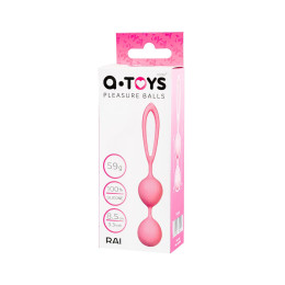Вагинальные шарики A-Toys by TOYFA Rai, силикон, пудровый розовый, 17 см