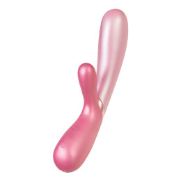Вибратор Satisfyer Hot Lover Connect App с клиторальным стимулятором, розовый, 20,4 см