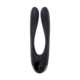 Многофункциональный мини-вибратор Satisfyer Candy Cane, силикон, чёрный, 11 см