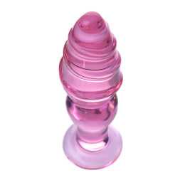 Анальная втулка Sexus Glass, стекло, розовая, 13,5 см, Ø 4 см
