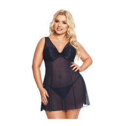 Комбинация и стринги SoftLine Collection Berta, синий, XL