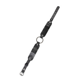 Чокер-ошейник Pecado BDSM, со скруглёнными углами, натуральная кожа, чёрный