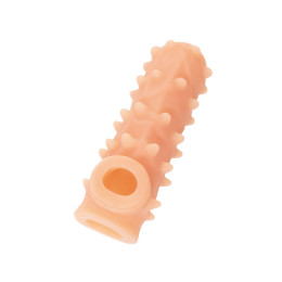 Насадка реалистичная KOKOS NUDE SLEEVE с дополнительной стимуляцией, TPE, телесная, 10 см