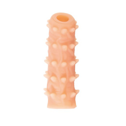 Насадка реалистичная KOKOS NUDE SLEEVE с дополнительной стимуляцией, TPE, телесная, 10 см