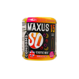 Презервативы Maxus EXOTIC MIX, латекс, ароматизированные 15 шт.