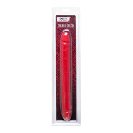 Двусторонний фаллоимитатор Black&Red by TOYFA, ПВХ, красный, 31 см