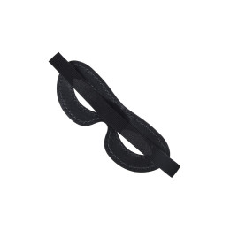 Маска Pecado BDSM, открытая овальная, натуральная кожа, черная